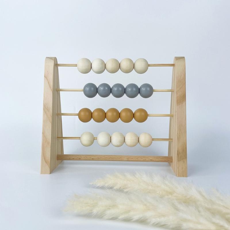 Wooden Abacus Calculating Beads Baby Children Kids Early Learning Educational Toys Nordic-Style Natural Child Room Decor