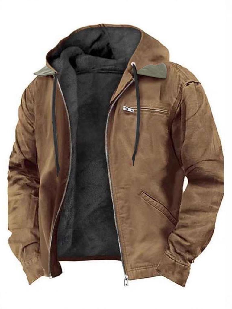 2026 Herren Retro Winter Arbeitsjacke für Outdoor Wandern und Freizeit