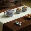 Retro Gilt Silver Ceramic Kung Fu Teapot Set - Small Holiday Gift
