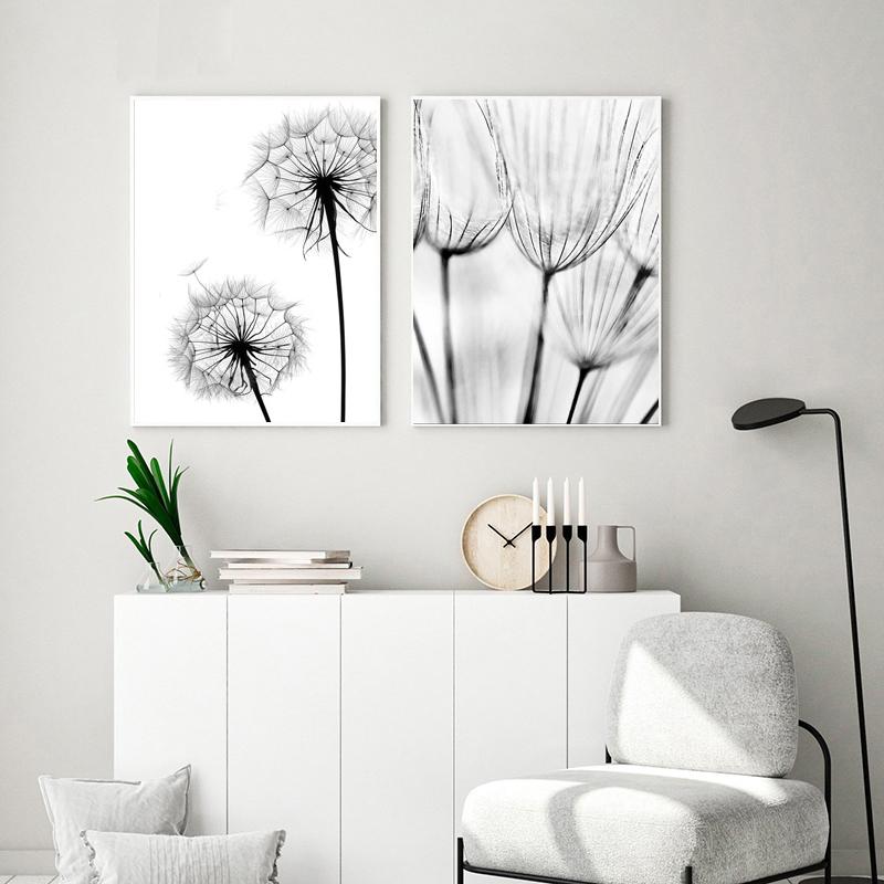 Dandelion Poster Black And White Canvas Art Painting Decoration Life Quote Nordic Posters And Print Wall Pictures For Bedroom
