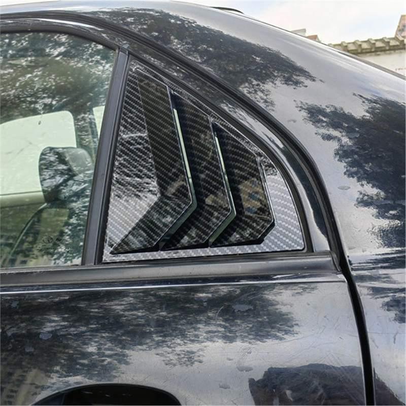 Southeast V3 Lingyue Rear Window Louvers - Mustang Style Exterior Modification Lingyue Glossy Black - Pair