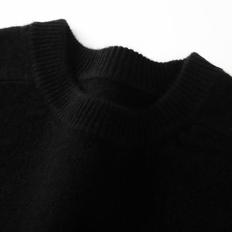 2025 Winter Crew Neck Cashmere Shirt European High-end Thickened Bottom Men's Cashmere Sweater