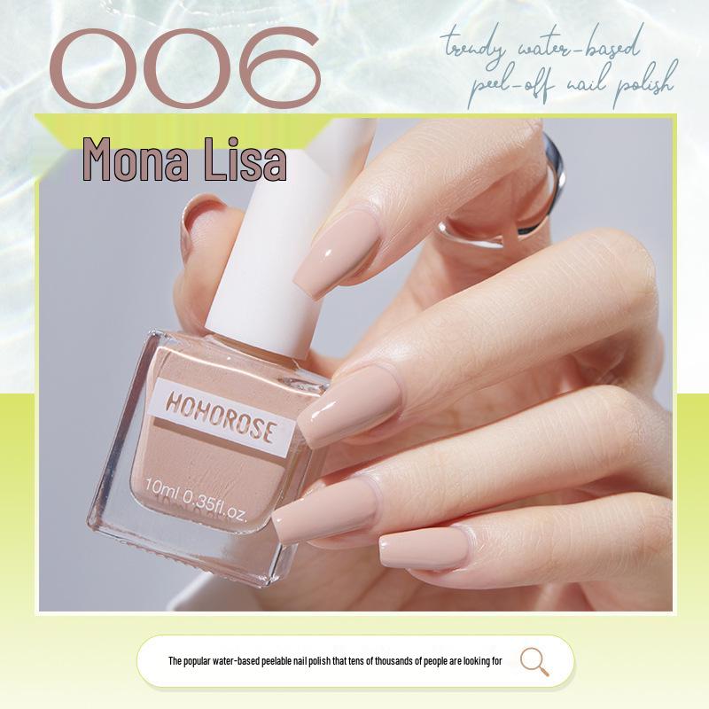 HOHOROSE Quick-Dry Water-Based, Peelable Nail Polish, 10ml, Perfect for Students