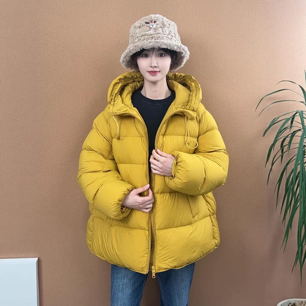 Yaqiu can trace and upgrade lightweight cream puff hooded high-temperature women's down jacket, new autumn/winter jacket for women