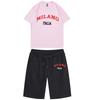 Unisex Jogging Set With Short Sleeved Shorts  Two-piece Set