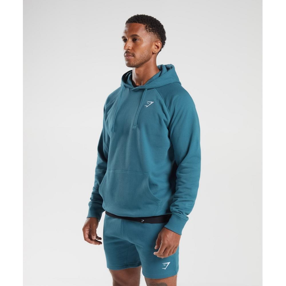 Gymshark Crest Hoodie Terrace Blue A2a4g Ub9v