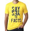 Men’s Vintage Tee Shirt Graphic T Shirt Say Yes To Facts Yellow