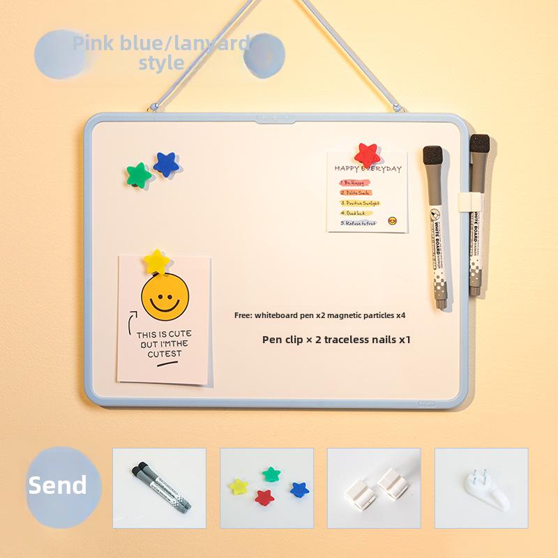 Funik Dubbelsidig Magnetisk Raderbar Whiteboard för Barn - Skriv- och Ritbord för Skrivbord med Ställ