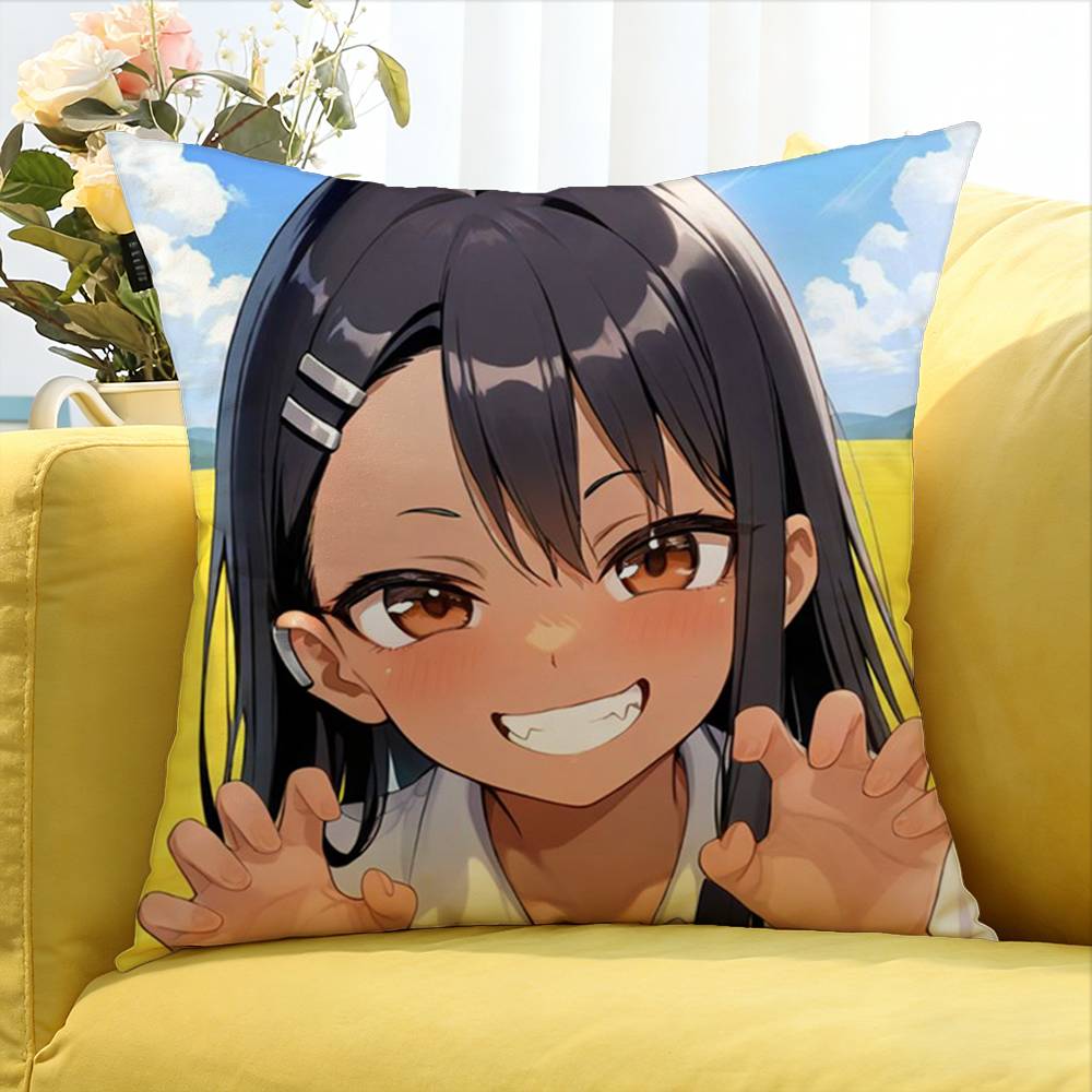 pc Nagatoro Hayase Anime World Various Sizes Square Pillow Case For Car Home Bedchamber Decor