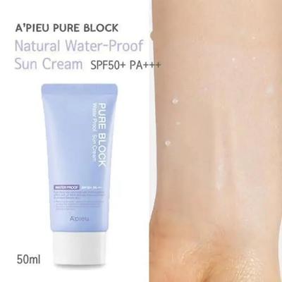 A'PIEU Pure Block Přírodní voděodolný opalovací krém SPF50 PA+++ 50ml