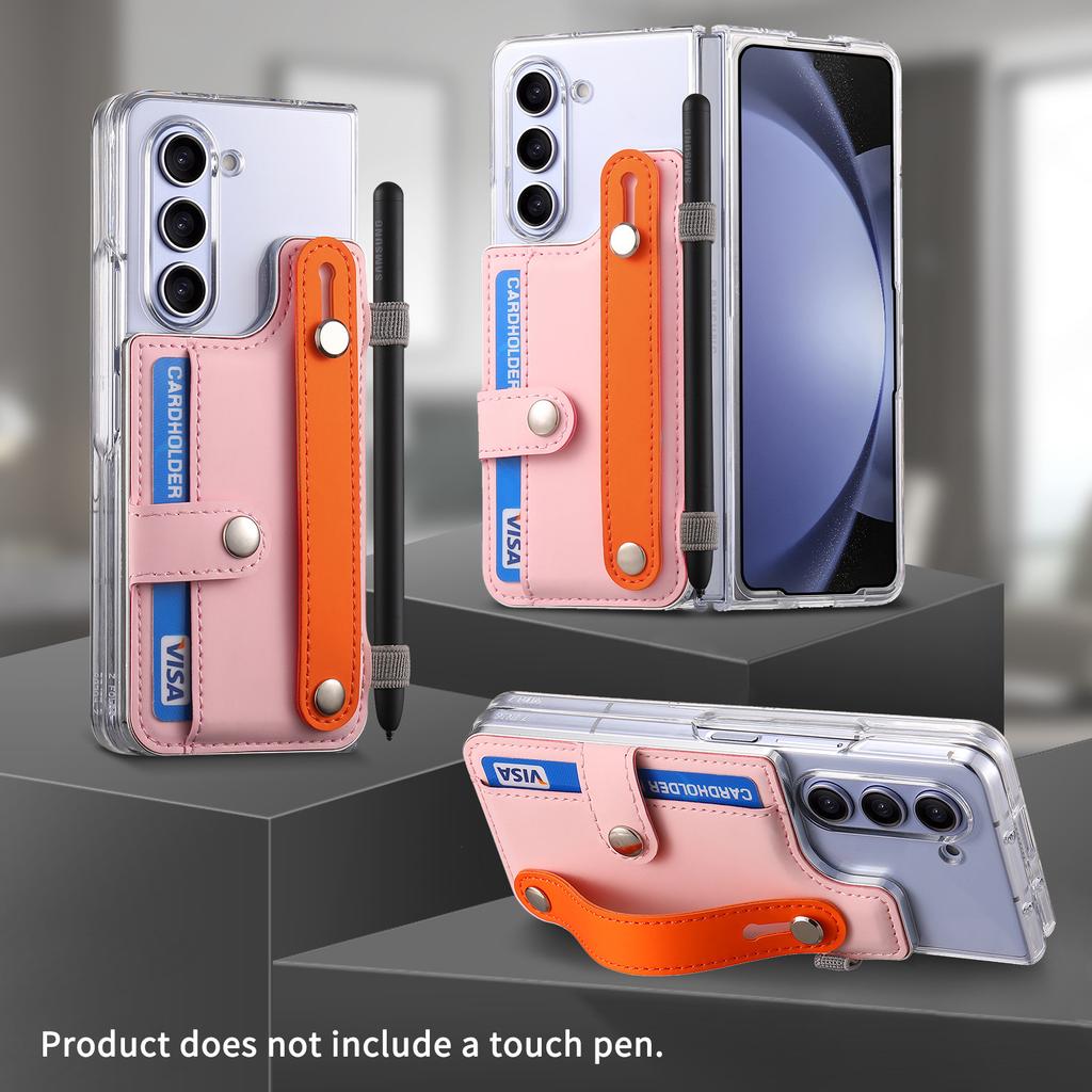 Creative Application Samsung Galaxy ZFold6 Wrist Strap Card Case Mobile Phone Case Holder Card Fold5 Protective Case