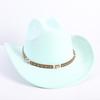 New Color Western Cowboy Hat Men's and Women's Commuting Versatile Simple Wind Wide Brim Top Hat Sun Hat