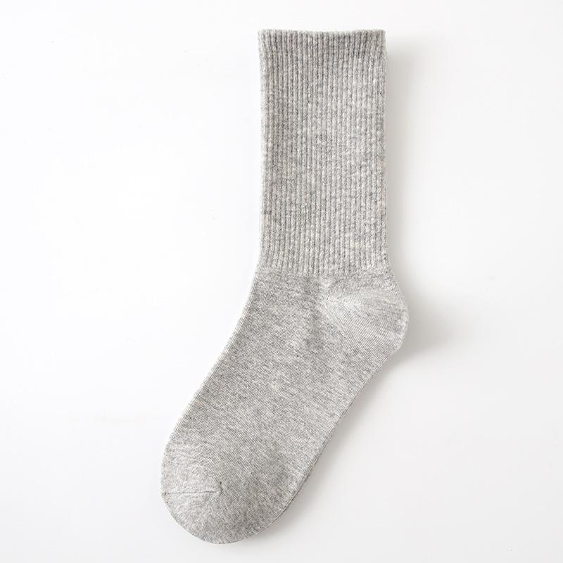 Female Spring and Autumn Thin Style Pure Color Candy Color Movement In The Tube Pile Socks