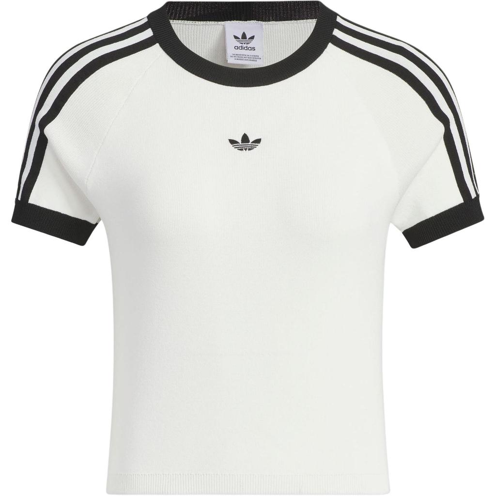 adidas Originals Strick-T-Shirt Damen Oberteile Weiß JI7049