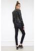 European & American Women's Punk Style Rivet Lapel Faux Sheepskin Motorcycle Jacket for Autumn & Winter