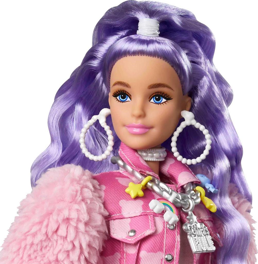 Barbie Fashion Up Glänzendes blaues Haar und Accessoire 3 und GXF08 [Ankleidepuppe] [Bewegliche Gelenke] [Puppenset] [Alter hoch]