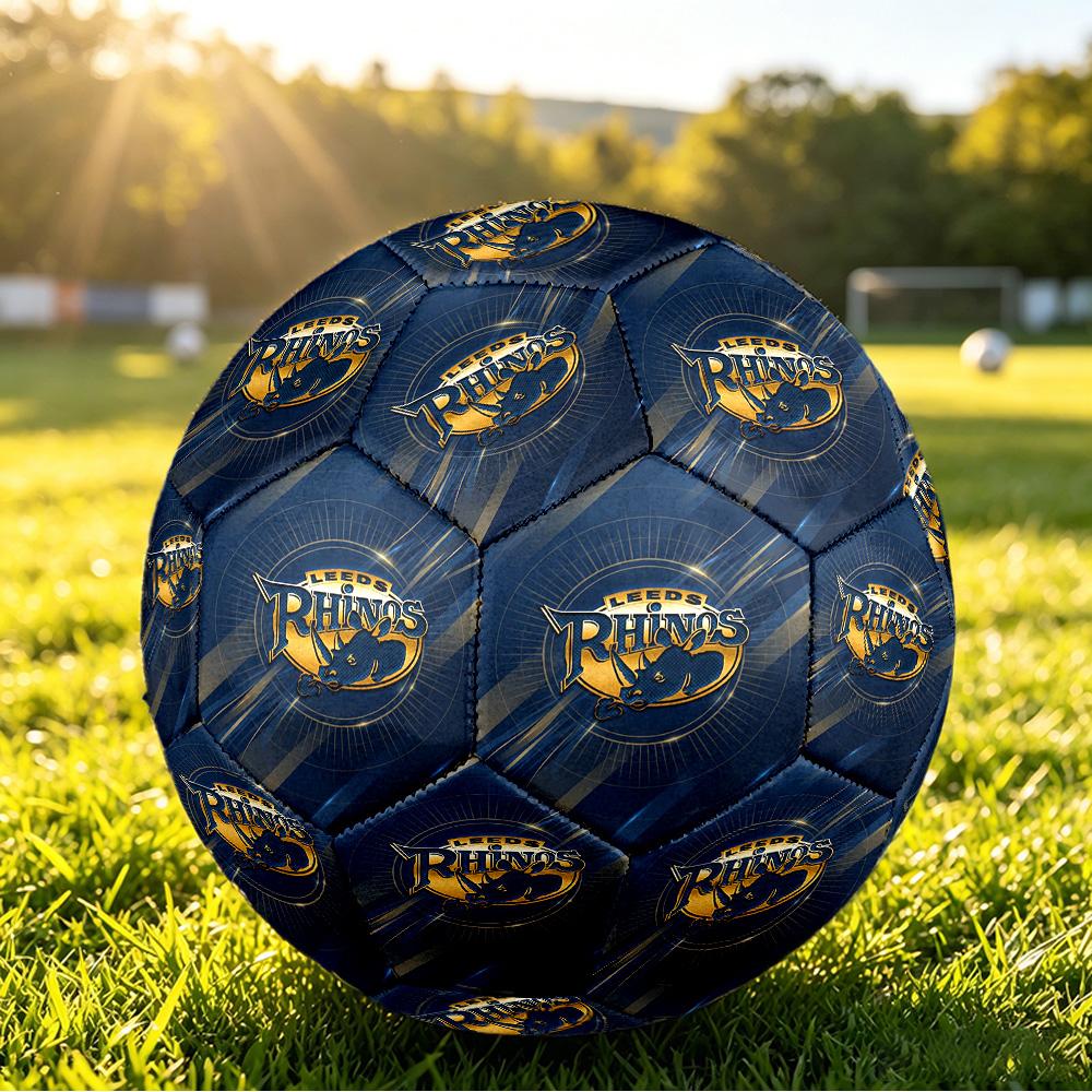 Leeds Rhinos Size 5 Sports Training Ball Shock Absorbing Durable Ball For Match Daily Practice Outdoor Activities