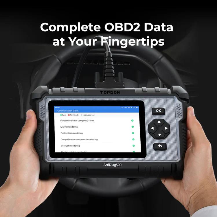 TOPDON ArtiDiag500 Diagnostic 4 Sisteme 6 Funcții de Resetare Scanner OBD2 Resetare SAS/TPMS/BMS/EPB Instrument de diagnosticare auto Actualizare gratuită