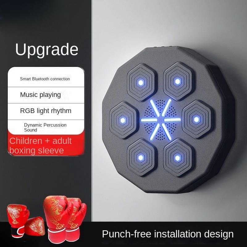 Smart Music Boxing Target Fitness Home Adult and Children Boxing Wall Target Bluetooth Wireless Boxing Machine Decompression Training