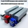 Premium Die Cast Metal Container Truck Model 20.5CM Realistic Transport Vehicle Design Collectible Home Accent Ornament