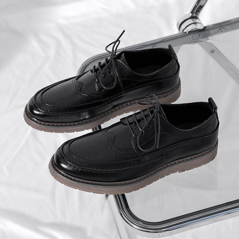 Autumn Winter New Men's Thick Sole Shoes Versatile Casual Shoes Office Business Shoe Suit Shoes Men's Genuine Leather Shoes