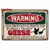Vintage Warning Funny Animals Metal Sign Chicken Sheep Pig Octopus Wall Poster for Private Wall Painting Decor WY