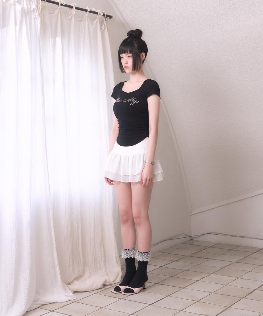 Leijeumiya Slim Crop T-Shirt [Black]