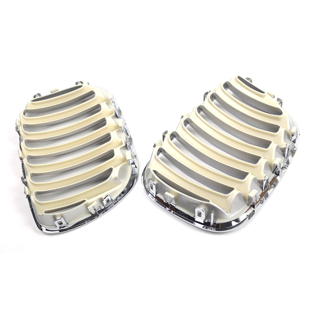 1 Pair Silver Car Grilles 51137113733 51137113734 Anti-scratch ABS Car Front Hood Grill Racing Grills for BMW X5 E53 2004-2006