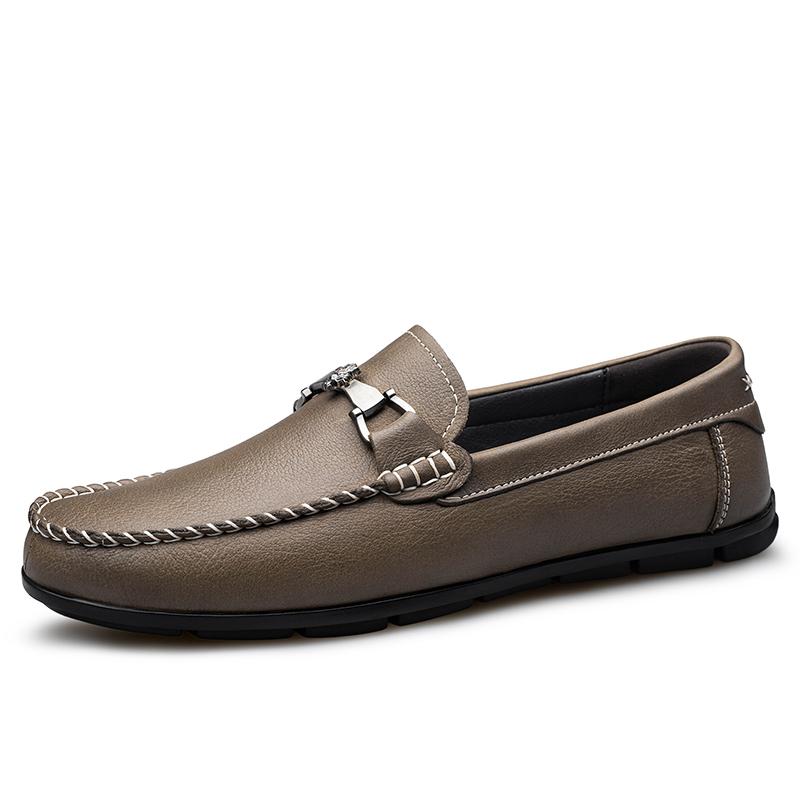Fashion Genuine Leather Men's Loafers Classics Business Dress Shoes Moccasins Slip on Flats New Driving Shoes Leisure Walk Casual Shoes