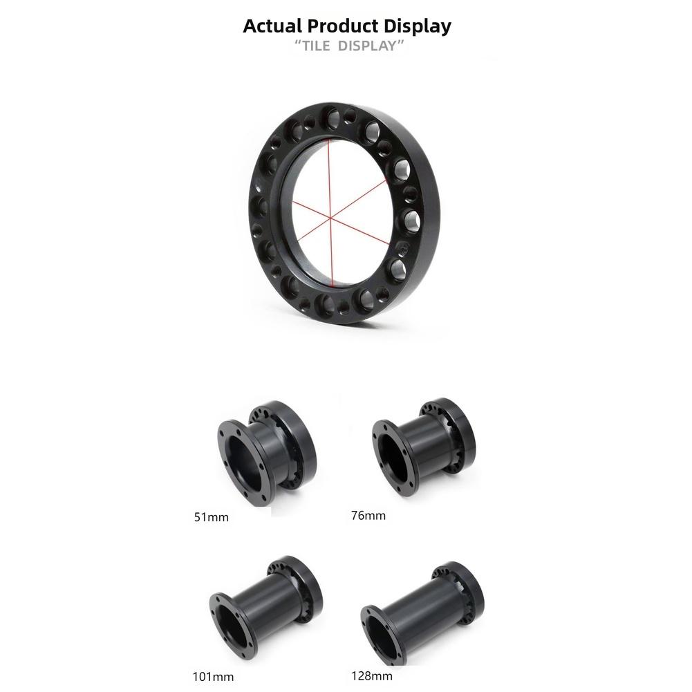 Lenkrad-Distanzstück Lenksäulen-Distanzstück Adapter 13mm 51mm 76mm 101mm 128mm für Kompatibilität und verbesserten Fahrkomfort