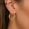 Hypoallergenic Lightweight Earrings 1 Pair Twisted Hoop for Women, Minimalist Chunky Geometric Jewelry Earrings, Large Vintage Daily Prom Party