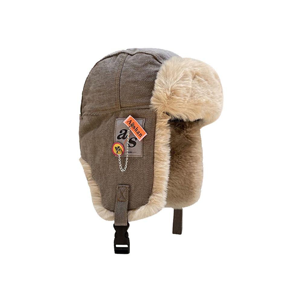 Winter Warm Cossack Cap Plush Lei Feng Hat Fashion Trapper Hat Women Men