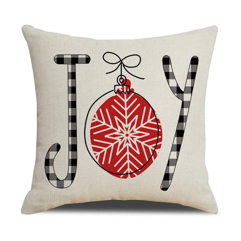 Christmas Pillowcase 45x45cm Decorative Christmas (Joy Red)