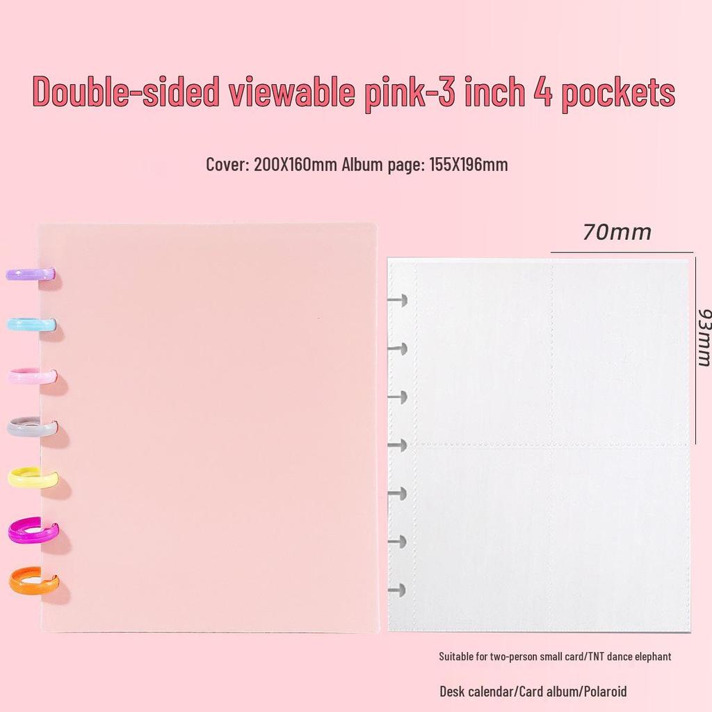 Álbum de Cartões Polaroid DIY de 3 polegadas com 120 Inserções, Design de Folhas Soltas para Armazenamento de Fotos