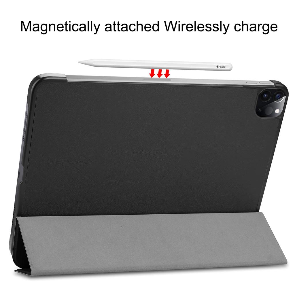 Hülle für Apple iPad pro 12.9 2021 PU Klappständer-Abdeckung für Apple iPad pro 12.9 2018/2020/2021/2022 Tablet-Hülle Funda