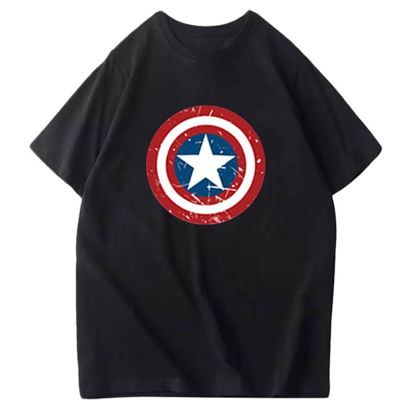 2026 New Fun Trend Shield Print Fashion Spring Unisexs Short Sleeve ParentChild Loose and Comfortable TShirt