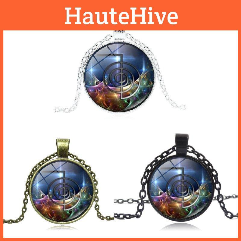 Exquisite Legierung Zeit Edelstein Anhänger Halskette Modischer Retro-Stil Für Frauen Und Männer