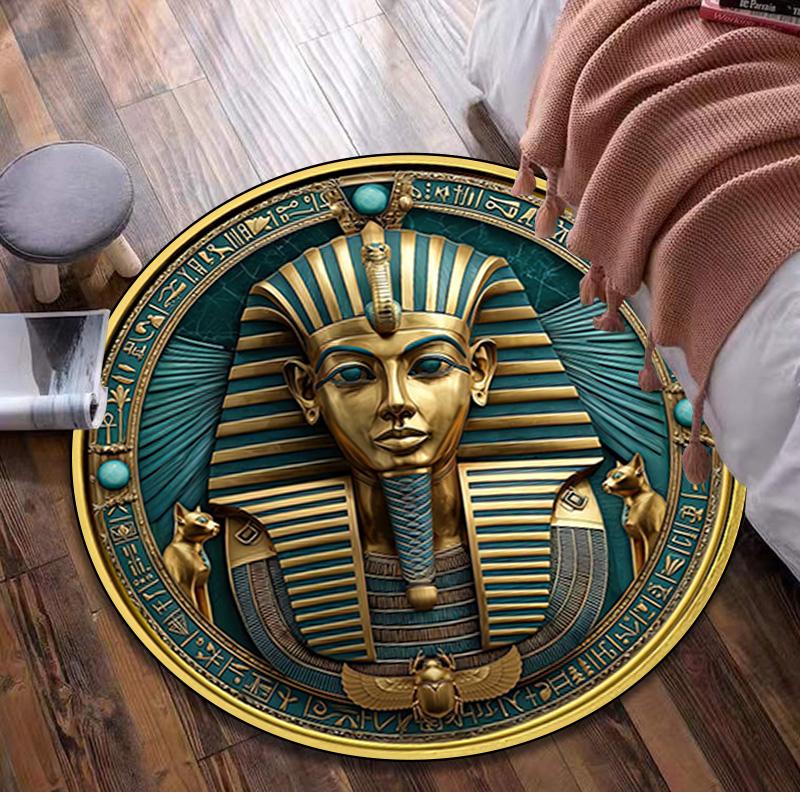 

Egyptian symbolism Compass Circular Rug - Office Decorative Carpet For Living Room Bedroom Door Mat Floor Rug Computer Chair Area Rug 80x80cm( 31x31in)