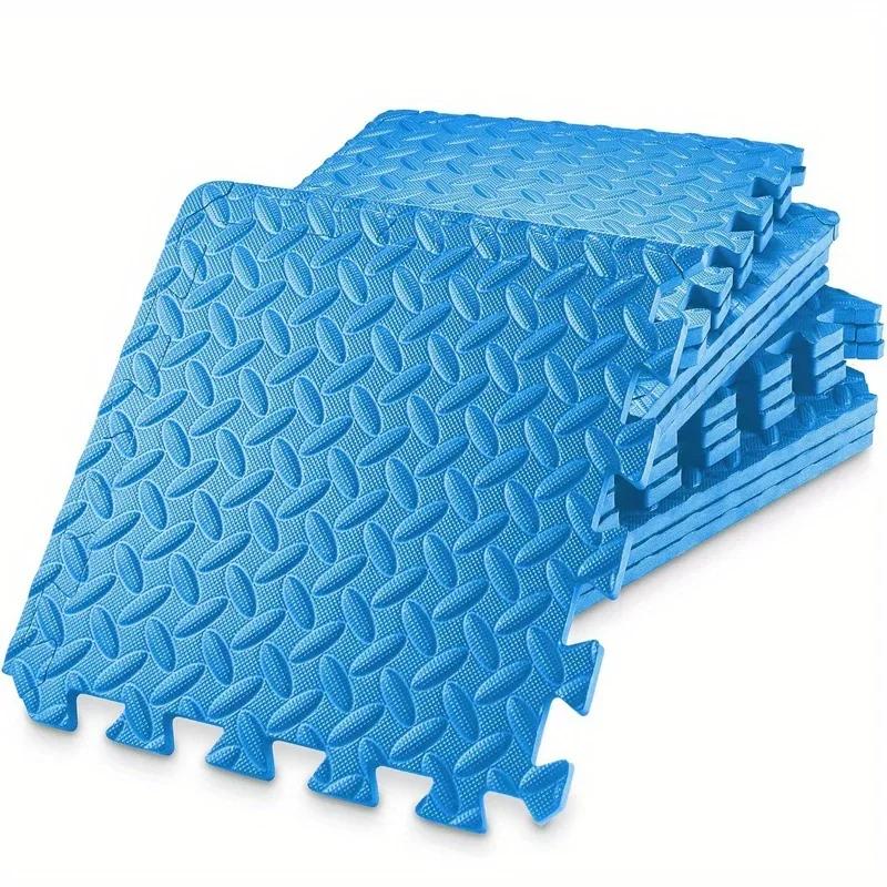 16 Pieces Thickened Interlocking Foam Floor Tiles Easy Assembly Fitness Training Rugs Soft Anti-Fall Interlocking Floor Mat