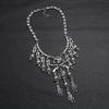 Skull Geometric Vintage Pendant Necklace With Tassel Chain For Gothic Punk Fans