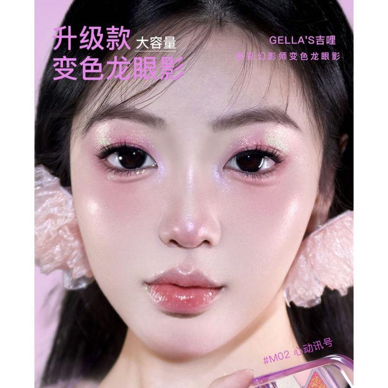 GELLA'S - 4 Colors Chameleon Eyeshadow Palette - Cool Smokey Purple