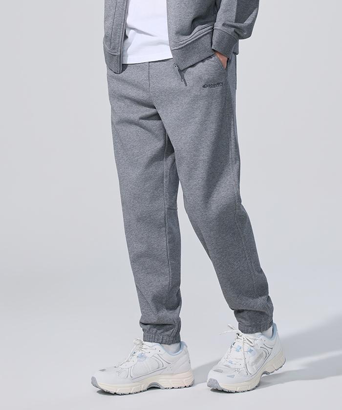 DISCOVERY EXPEDITION Men'S Essential Knit Training Loose Tapered Jogger Pants (M/Grey)