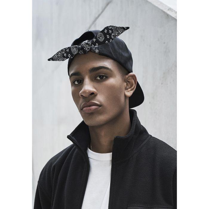 Casquette Snapback - Flexfit - Bandana Tie - Noir - 80% Acrylique - Style Urbain
