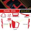 3D/5D Carbon Fiber Car Interior Cover Console Color Sticker Decals Parts Accessories For Honda Civic 9th Gen 2012-2015 4 Doors