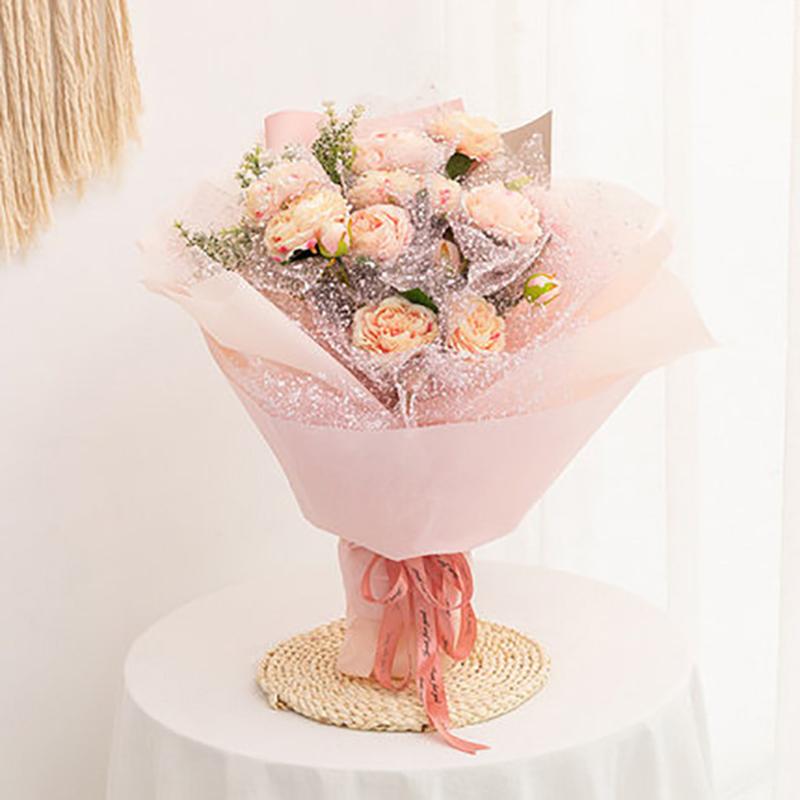 Flower Wrapping Mesh Paper Iregular Hollow Net Wrapper Floral Bouquet Paper Fresh Flower Packaging Sheet Florist Wrap Supplies