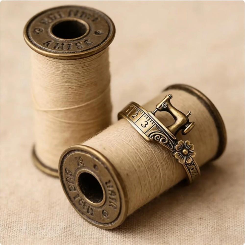 Timeless Tailoring Design Ring Set Alloy Open Cuff Bracelet Sewing Lover's Bracelet  for Women