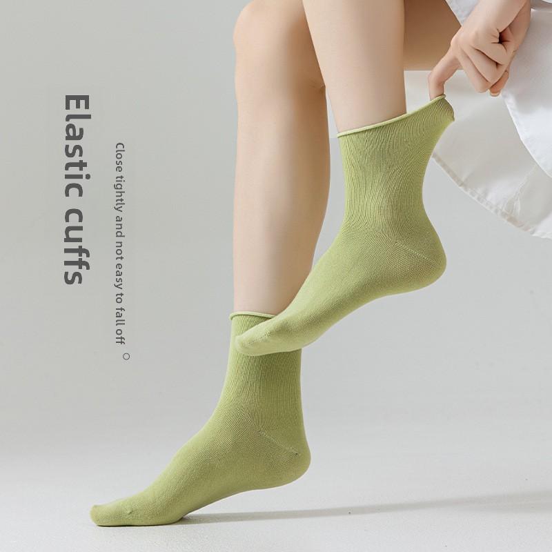 5 Pairs Socks Midtube Socks Women's Socks Women's Autumn and Winter Cotton Socks Maternity Color Socks