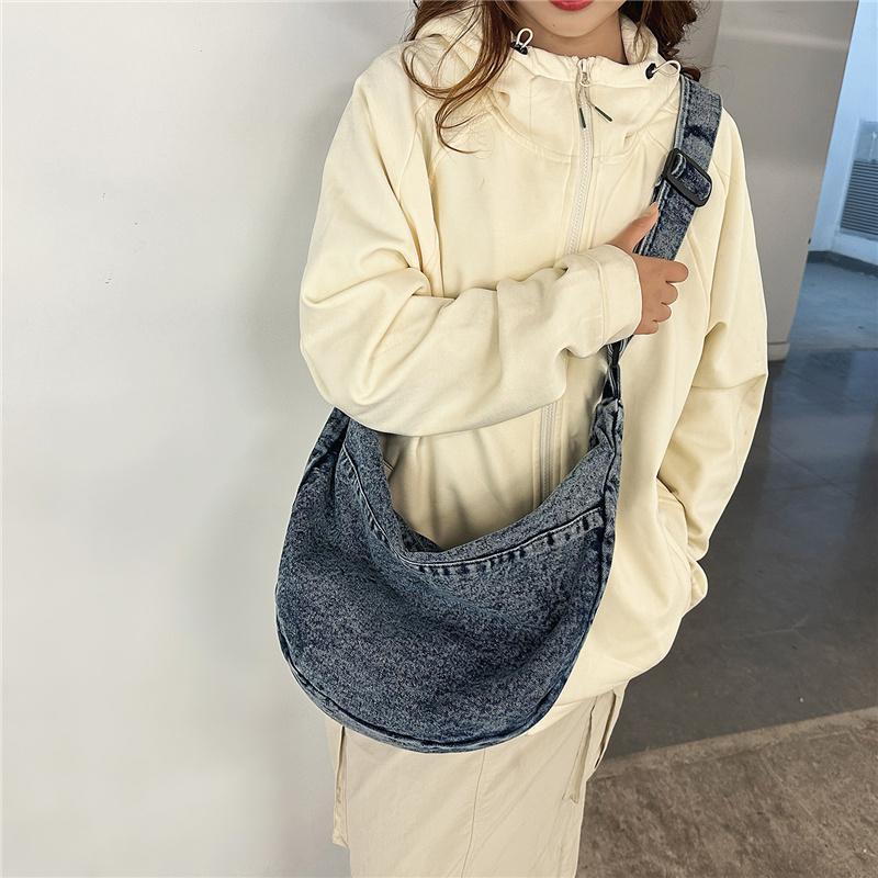 Crossbody Bag Women's Bag Large Capacity Shoulder Bag Commuter Denim Bag