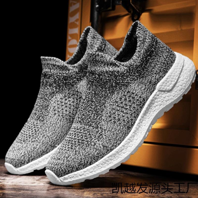 Große Größe Fly-Woven Sportschuhe Herren Frühling und Sommer Neue lässige Herrenschuhe Leichte atmungsaktive Mode Socken Schuhe