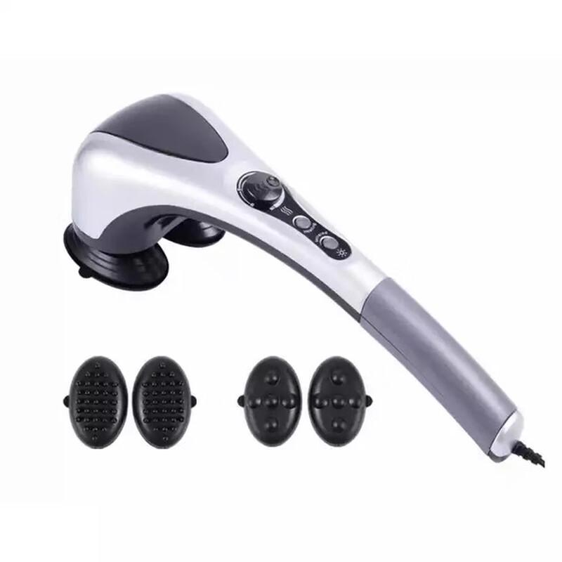 Dual-Head Handheld Percussion Massager with Heat